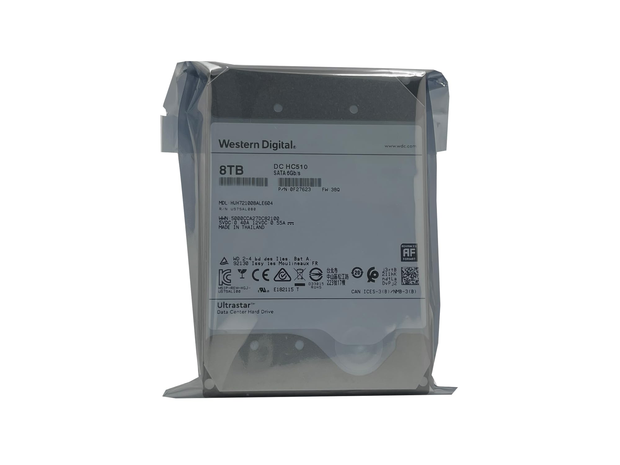 Amazon.com: HGST WD Ultrastar DC HC510 8TB 7200 RPM 512e SATA 6Gb